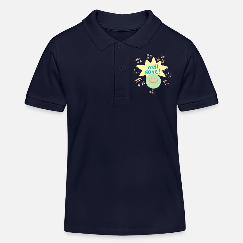 well done - Kinder Organic Poloshirt Mini Sprinter von Stanley/Stella - Navy