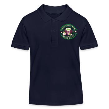 Japon - Matcha - Polo enfant bio Stanley/Stella - bleu marine - Devant