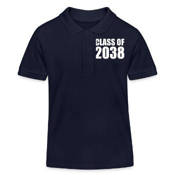 Class of 2038 - Kids Organic Polo Shirt by Stanley/Stella - navy - Front