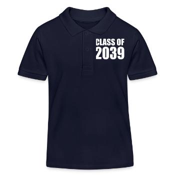 Class of 2039 - Kids Organic Polo Shirt by Stanley/Stella - navy - Front