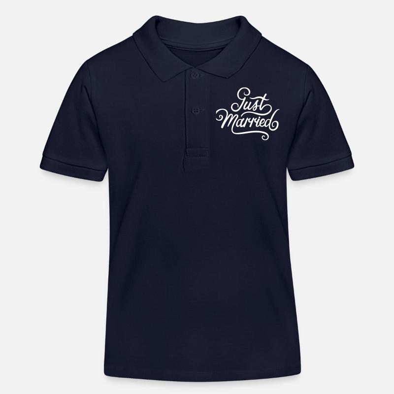 Sposi. Dillo con la presente: appena sposato! - Polo bambino bio di Stanley/Stella - navy