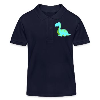 dino - Kinder Organic Poloshirt Mini Sprinter von Stanley/Stella - Navy - Vorne
