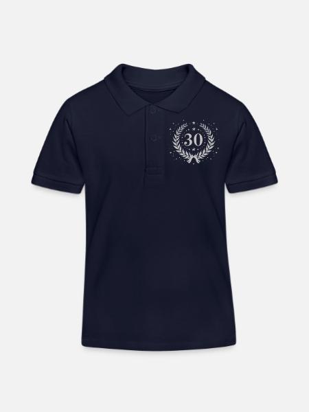 Dreißig 30 - Kinder Organic Poloshirt Mini Sprinter von Stanley/Stella - Navy