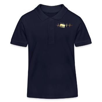Heartbeat Kassette - Kinder Organic Poloshirt Mini Sprinter von Stanley/Stella - Navy - Vorne
