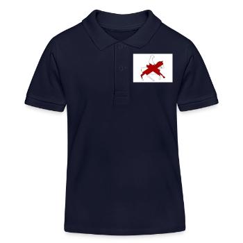 Alabama State Flag Cowboy - Kids Organic Polo Shirt by Stanley/Stella - navy - Front