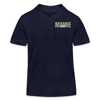 Mamie chérie -cadeau grand mère - Polo enfant bio Stanley/Stella - bleu marine - Devant