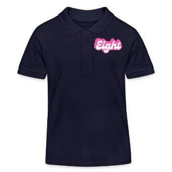 Achter Geburtstag - 8. Geburtstag retro pink - Kinder Organic Poloshirt Mini Sprinter von Stanley/Stella - Navy - Vorne