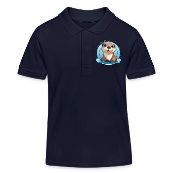 Otter - Kinder Organic Poloshirt Mini Sprinter von Stanley/Stella - Navy - Vorne