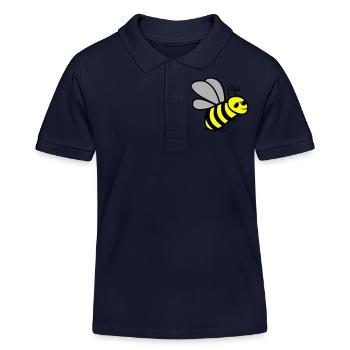 Abeille Cool - Polo enfant bio Stanley/Stella - bleu marine - Devant