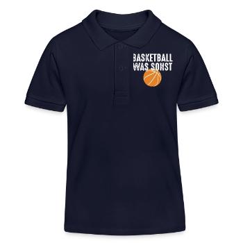 Basket-ball - Polo enfant bio Stanley/Stella - bleu marine - Devant