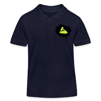 Jet Ski Blobs - Polo enfant bio Stanley/Stella - bleu marine - Devant