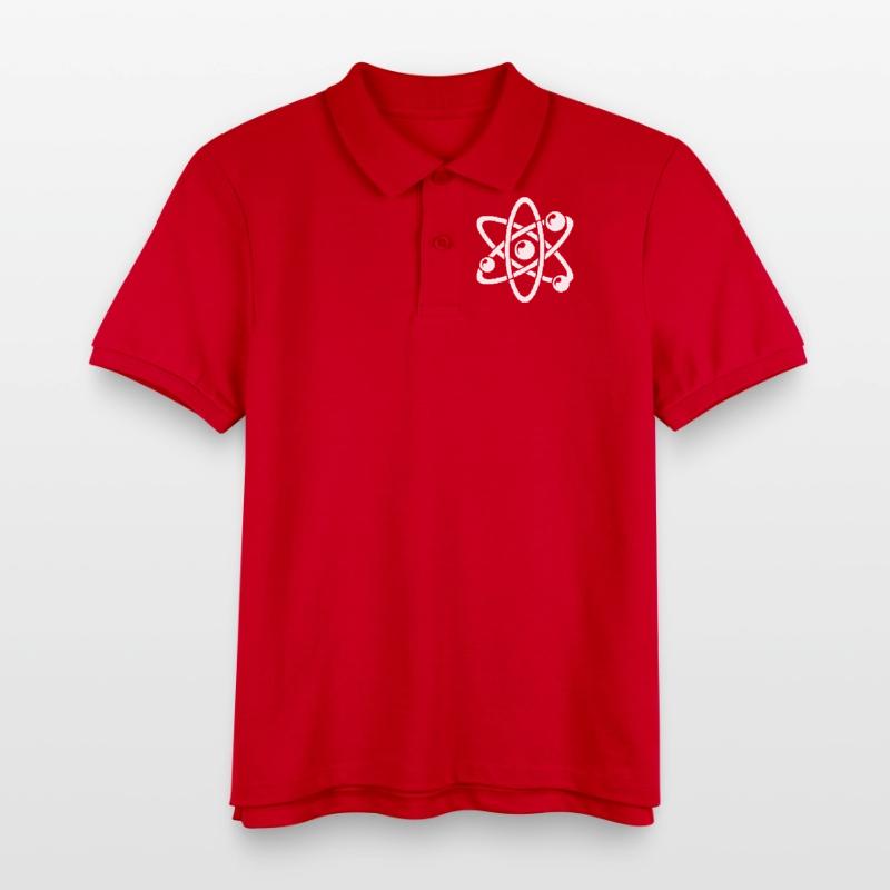 Atomic Nucleus Physics Atom Electron Atomic Model Kids Organic Polo Shirt by Stanley/Stella