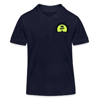 palme - Kinder Organic Poloshirt Mini Sprinter von Stanley/Stella - Navy - Vorne