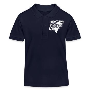 Zu Schnell für Dich Spruch 2 Too Fast 4 For You - Kinder Organic Poloshirt Mini Sprinter von Stanley/Stella - Navy - Vorne
