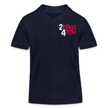 Zu Schnell für Dich Spruch 2 Too Fast 4 For You - Kinder Organic Poloshirt Mini Sprinter von Stanley/Stella - Navy - Vorne