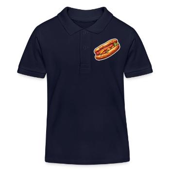 Bratwurst im Brötchen - Kinder Organic Poloshirt Mini Sprinter von Stanley/Stella - Navy - Vorne