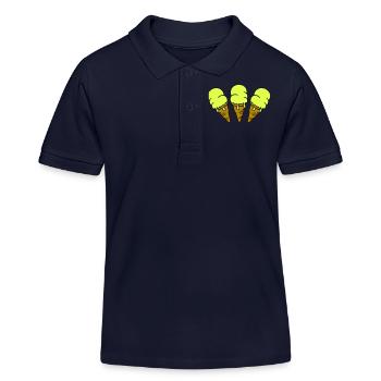 eis eiscreme 3 - Kinder Organic Poloshirt Mini Sprinter von Stanley/Stella - Navy - Vorne