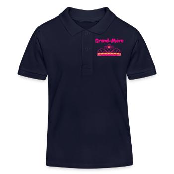 Großmutter - Kinder Organic Poloshirt Mini Sprinter von Stanley/Stella - Navy - Vorne