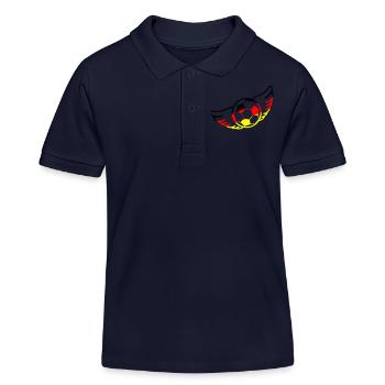 Football Allemagne - Polo enfant bio Stanley/Stella - bleu marine - Devant