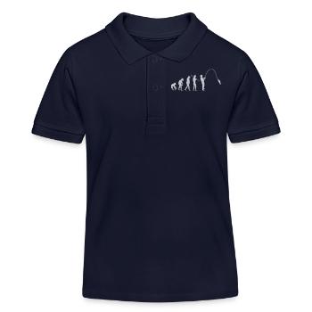 fishing evolution - Kinder Organic Poloshirt Mini Sprinter von Stanley/Stella - Navy - Vorne