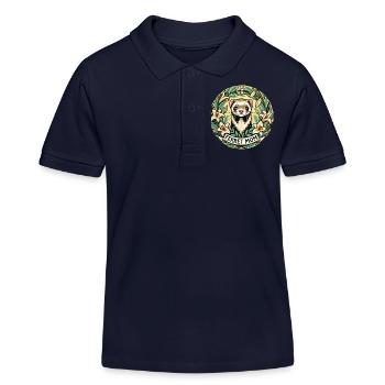 Frettchen-Mama - Kinder Organic Poloshirt Mini Sprinter von Stanley/Stella - Navy - Vorne