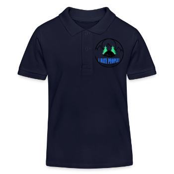 je déteste les gens - Polo enfant bio Stanley/Stella - bleu marine - Devant
