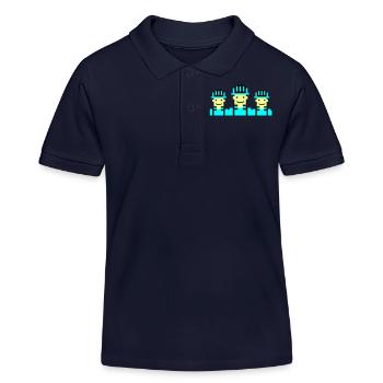 Ouvrier du bâtiment Pixel 02 - Polo enfant bio Stanley/Stella - bleu marine - Devant