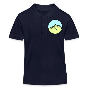 Montagnes Montagnes - Polo enfant bio Stanley/Stella - bleu marine - Devant
