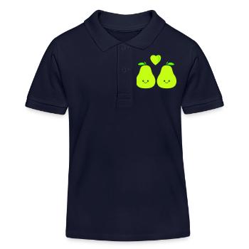 birne comic love - Kinder Organic Poloshirt Mini Sprinter von Stanley/Stella - Navy - Vorne