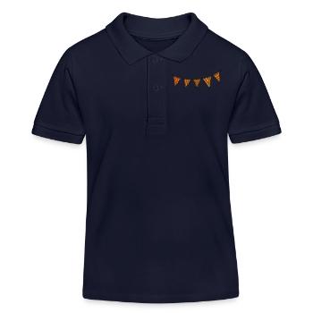 Wimpelkette dreifarbig - Kinder Organic Poloshirt Mini Sprinter von Stanley/Stella - Navy - Vorne