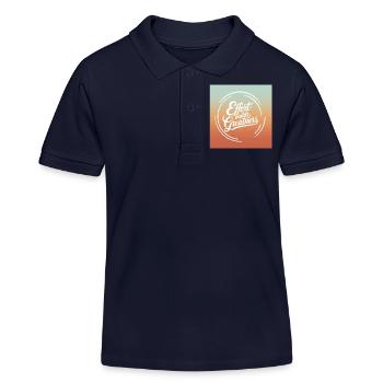 Effort Builds Greatness Quote - Kids Organic Polo Shirt by Stanley/Stella - navy - Front