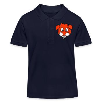 Renard Grands Yeux Effrayé Heureux Peur Cool - Polo enfant bio Stanley/Stella - bleu marine - Devant