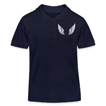 flügel - Kinder Organic Poloshirt Mini Sprinter von Stanley/Stella - Navy - Vorne