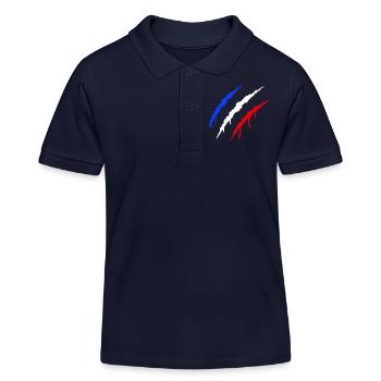 krallen frankreich - Kinder Organic Poloshirt Mini Sprinter von Stanley/Stella - Navy - Vorne