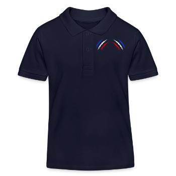 Krallen Frankreich 2 - Kinder Organic Poloshirt Mini Sprinter von Stanley/Stella - Navy - Vorne