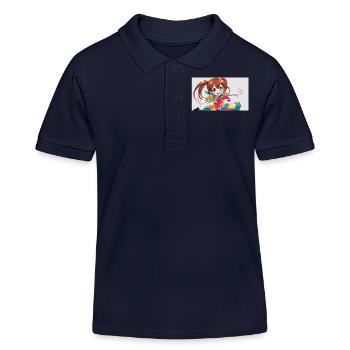 Ein niedliches manga maedchen - Kinder Organic Poloshirt Mini Sprinter von Stanley/Stella - Navy - Vorne