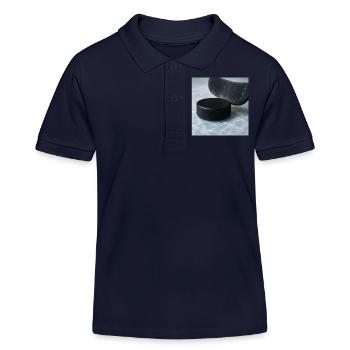 Eishockey - Schläger und Puck - Kinder Organic Poloshirt Mini Sprinter von Stanley/Stella - Navy - Vorne