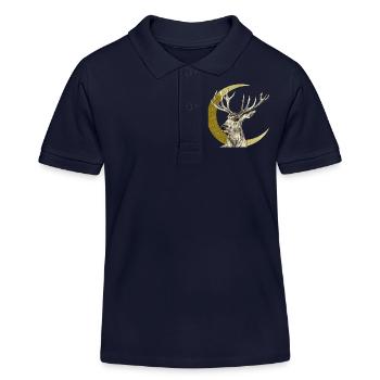 Cerf - Polo enfant bio Stanley/Stella - bleu marine - Devant