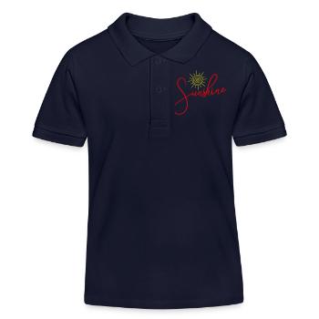 Icône du soleil du soleil - Polo enfant bio Stanley/Stella - bleu marine - Devant