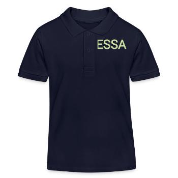 Essa - Polo enfant bio Stanley/Stella - bleu marine - Devant