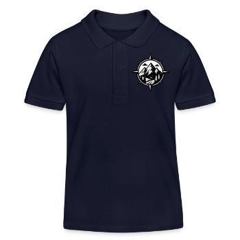 Berge Kompass - Kinder Organic Poloshirt Mini Sprinter von Stanley/Stella - Navy - Vorne