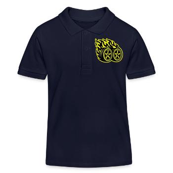 Autoreifen Flamme - Kinder Organic Poloshirt Mini Sprinter von Stanley/Stella - Navy - Vorne
