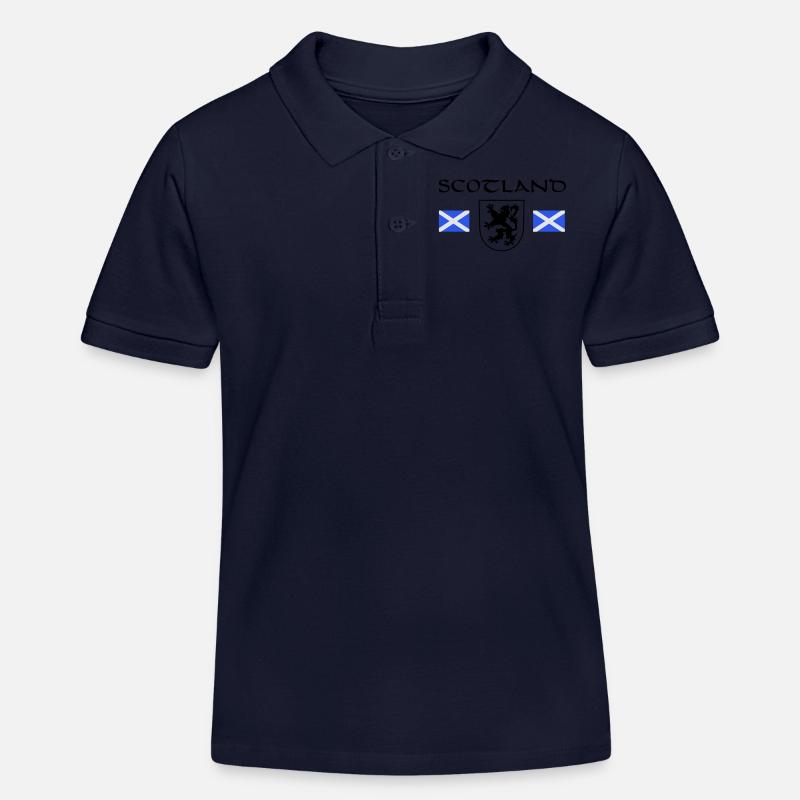 "Rampant Lion" de l'Ecosse - Polo enfant bio Stanley/Stella - bleu marine