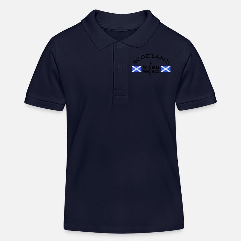 Ecosse William Wallace - Polo enfant bio Stanley/Stella - bleu marine