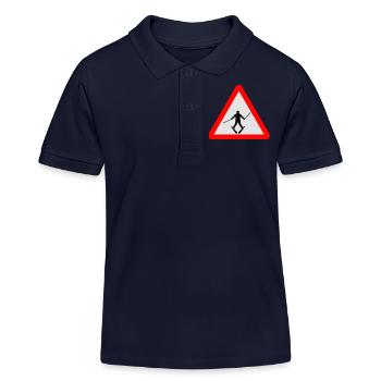 Ski - Kinder Organic Poloshirt Mini Sprinter von Stanley/Stella - Navy - Vorne