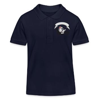 moutons de cycliste avec la bannière - Polo enfant bio Stanley/Stella - bleu marine - Devant