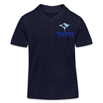 Tattoo tahiti Karte Manta 2 - Kinder Organic Poloshirt Mini Sprinter von Stanley/Stella - Navy - Vorne