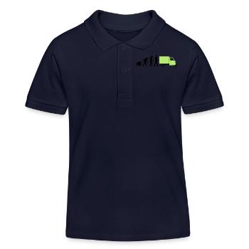 evolution_of_man_Piaggio Ape_092014_a_2c - Kinder Organic Poloshirt Mini Sprinter von Stanley/Stella - Navy - Vorne