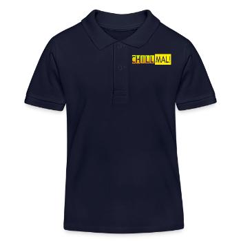 Chill mal! - Kinder Organic Poloshirt Mini Sprinter von Stanley/Stella - Navy - Vorne