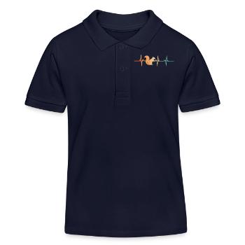 Herzschlag des Eichhörnchens - Kinder Organic Poloshirt Mini Sprinter von Stanley/Stella - Navy - Vorne